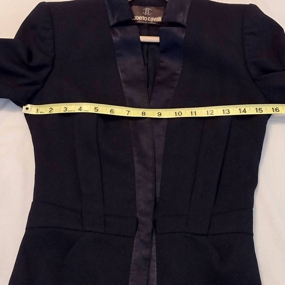 Roberto Cavalli Wool Jacket with Satin Lapels - Picture 7 of 10